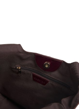 Fabrika MILO-BARNET Bordo Kadın Deri Tote Çanta