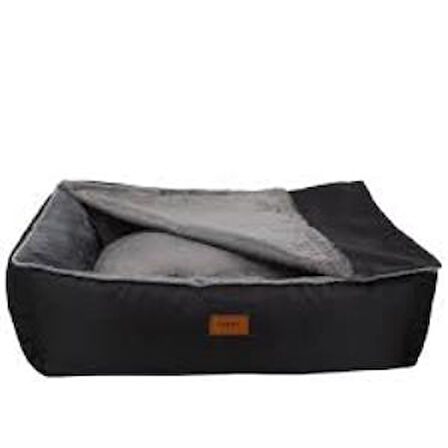 Lepus Winter Bed Kedi Köpek Yatağı Siyah Large