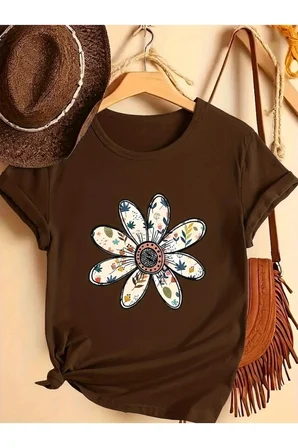 Unisex D54/DFESENPAPATYA/ONUST Baskılı Tasarım Tshirt