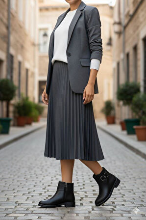 Pierre Cardin 54910 Rahat Sıcak Astar Toka Detaylı Kısa Kadın Bot