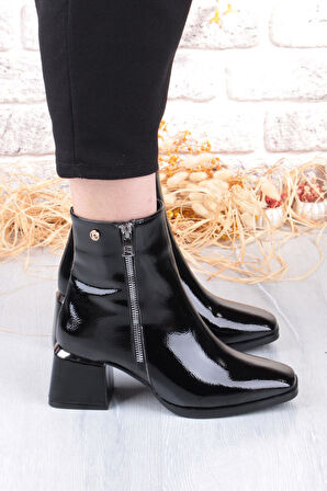 Pierre Cardin 54971 Açma Kırışık Fermuar Detaylı Kalın Topuklu Kadın Bot