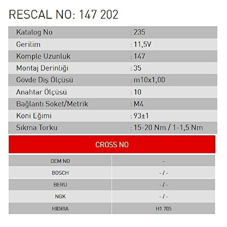 Isıtma Bujisi - Tractor - ET147202