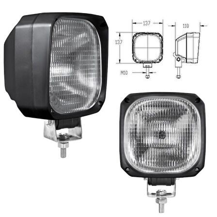 Cat İş Makinesi Çalışma Lambası Oval Köşeli - 1068964