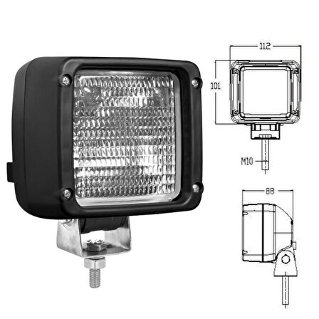 Jcb Kare Çalışma Lambası Kablolu - 838120-K