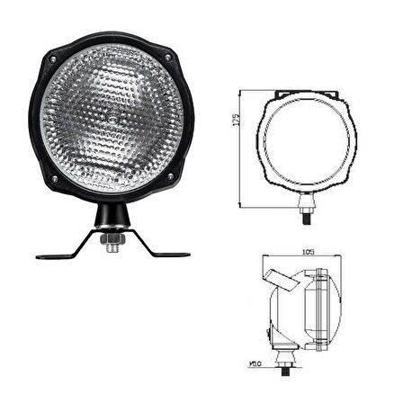 Kulplu Anahtarlı Çalışma Lambası Bareketli - 712110-B