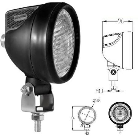 Kauçuk Çerçeveli Çalışma Lambası Kablolu - 712112