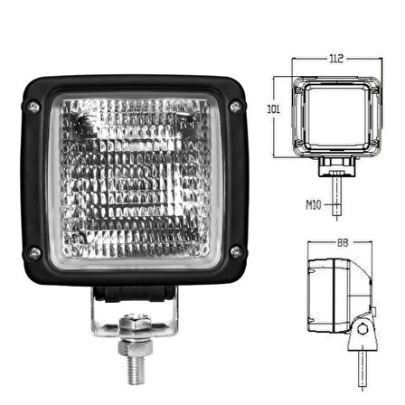 Jcb Kare Çalışma Lambası Bareketli - 838120-B