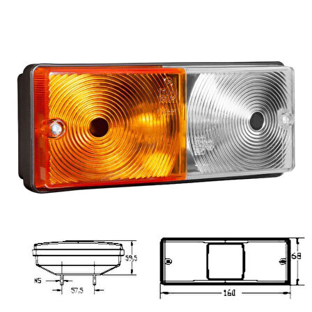 Euro Bahçe Tipi Traktör Ön Sinyal Park Lambası - 6113