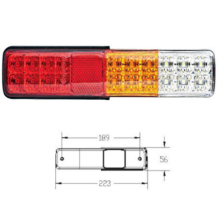 Forklift Led Stop Lambası 4 Fonksiyonlu 24V - 7254773-LED24V