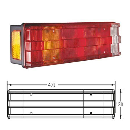 Dorse Tır Stop Camı 7 Fonksiyonlu Kanallı - 326031-C