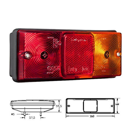 Euro Bahçe Tipi Traktör Stop Sinyal Lambası - 6112