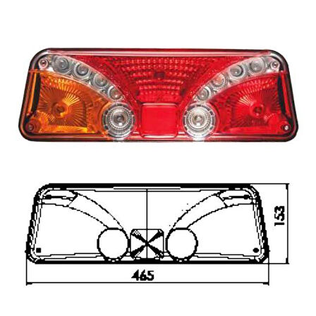 Üniversal Extrem 66 Tır Dorse Stop Lambası Sağ - 201003-RH