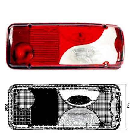 Üniversal Kamyon Dorse Stop Lambası Soketli Sol 201801 - 201801-SKTMLH