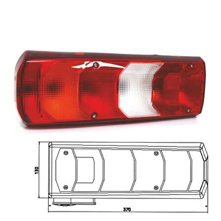 Üniversal Kamyon Dorse Stop Lambası Sol 202001-SKTLH - 202001-SKTLH