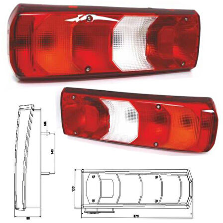 Üniversal Kamyon Dorse Stop Lambası Sol 202001-SKTLH - 202001-SKTLH