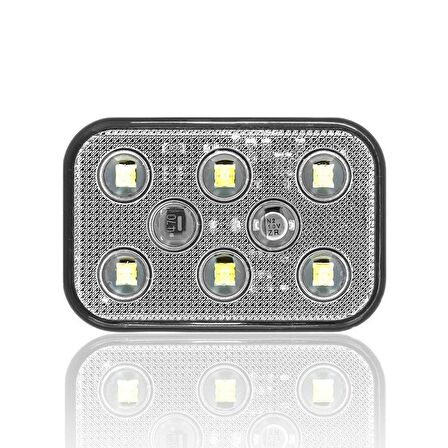 Sanel 12V Universal Kare 6 Led Dış Makan Uyumlu Beyaz SBD12W6