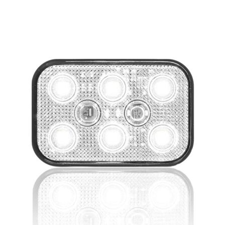 Sanel 24V Universal Kare 6 Led Dış Makan Uyumlu Beyaz SBD24W6