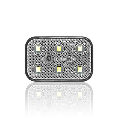 Sanel Çakarlı 12-24V Universal Kare 6 Led Dış Mekan Uyumlu Beyaz SBDF6W