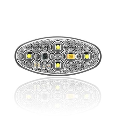 Sanel Çakarlı 12-24V Universal Elips 4 Led Dış Makan Uyumlu Beyaz SBEF4W