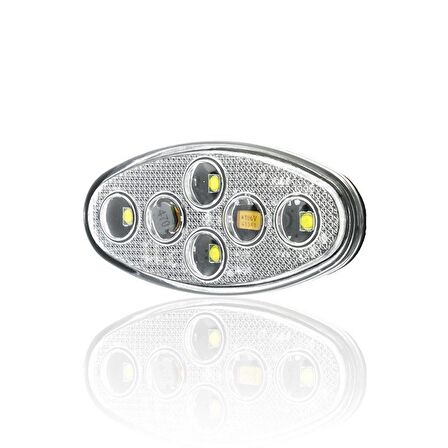 Sanel Çakarlı 12-24V Universal Elips 4 Led Dış Makan Uyumlu Beyaz SBEF4W