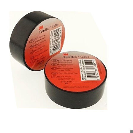 3M Temflex 1300E Pvc Elektrik Izole Bant 0,13X18Mm X9,15 10'Lu - 1300SET