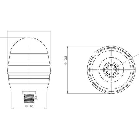 Massey Ferguson Döner Lamba 12V Sarı - 05