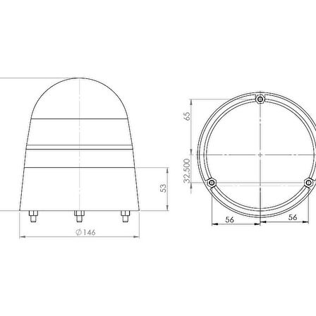 New Holland Tip Döner Lamba 12V Sarı - 08