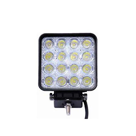 Kare Çalışma Lambası 16 Ledli 48(Power Led) Beyaz - 92