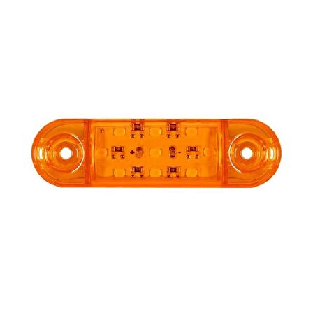 Parmak Lamba Oval 9 Led'Li 84Mm 12V-24V Sarı - FR0174-Y