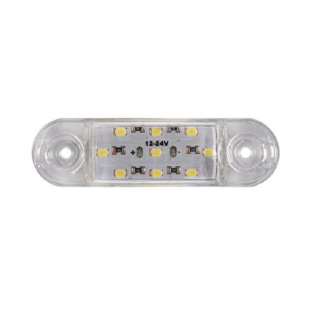 Parmak Lamba Oval 9 Led'Li 84Mm 12V-24V Beyaz - FR0174-W