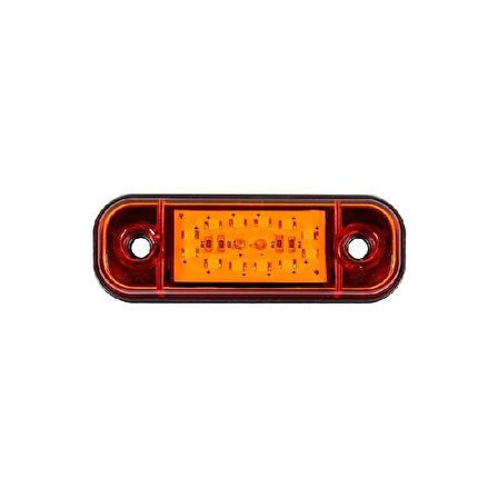 Parmak Lamba Oval 12 Led'Li 86Mm 12V-24V Sarı - FR0175-Y