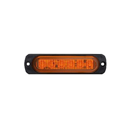 Animasyonlu Lamba Mercekli Cam 6 Led'Li 114Mm 12V-24V Sarı - FR1272-Y