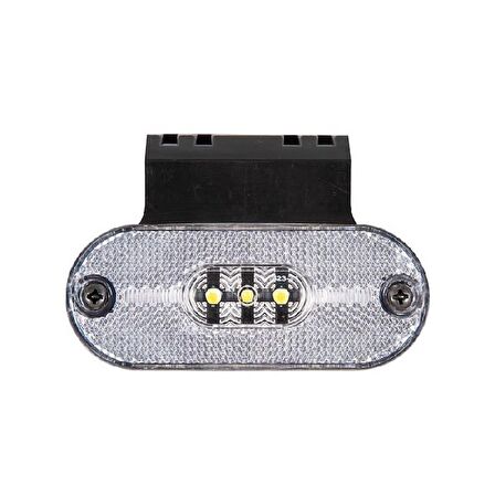 Oval Lamba Braketli 3 Led'Li 106Mm 12V-24V Beyaz - FR0181-W