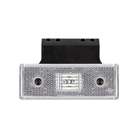 Side Marker Lamba Braketli 4 Led'Li 109Mm 12V-24V Beyaz - FR0183-W