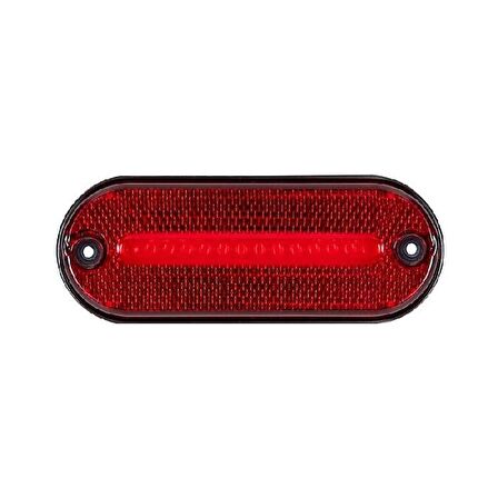 Oval İşaret Lamba Neon 12 Led'Li 118Mm 12V-24V Kırmızı - FR0186-R