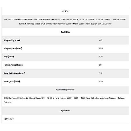 Form Metal 42454 Traktör 3 Kanal 10 Diş 2701E113 Marş Dişlisi