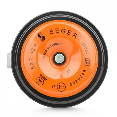 SEGER-50F Midi Disk Korna 12V (Didit), İnce Ses, Jpt Soket (Dacia, Renault, Citreon, Peugeot)