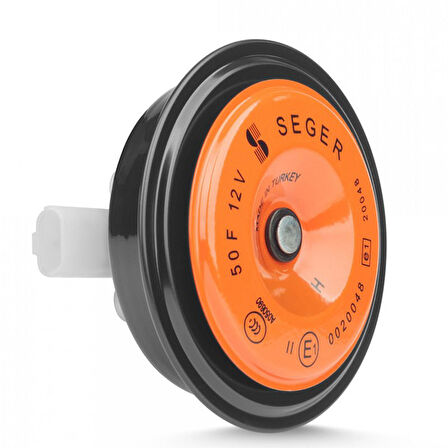 SEGER-50F Midi Disk Korna 12V (Didit), İnce Ses, Jpt Soket (Dacia, Renault, Citreon, Peugeot)