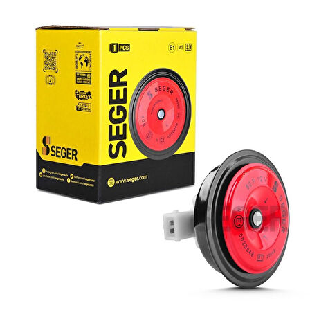 SEGER-50F Midi Disk Korna 12V (Didit), Kalın Ses, Jpt Soket (Dacia, Renault, Citreon, Peugeot)