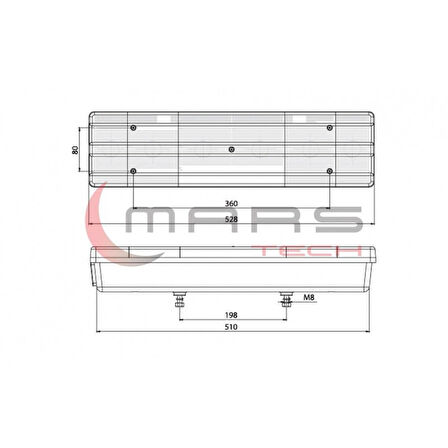 Mercedes Actros I / Iı - Axor Iı 1,5 AMP Sol Stop Lamba (Yan Soketli)