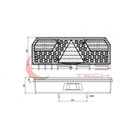 Mars-720125 Universal Led Sağ Stop Lamba