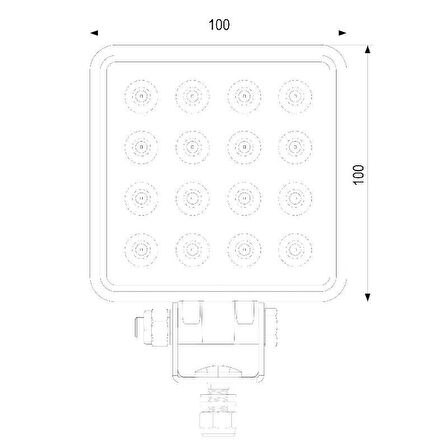 Sanel12V/24V 16 Ledli Çalışma Lambası 1500 lumen 9w SWL100-1500