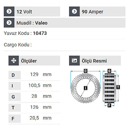 NURSAN 182312 Statör 12V 90A Hyundai Accent 1.3 1.5