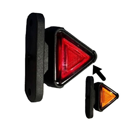 Mini Takoz Üçgen 12-24V Kırmızı-Sarı
