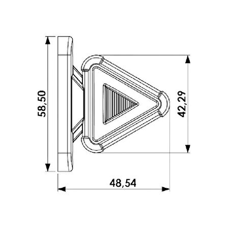 Mini Takoz Üçgen 12-24V Kırmızı-Sarı