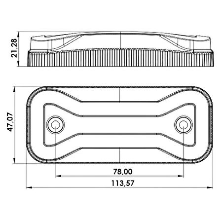 Yan Pozisyon Lambası Neon 2 Fonksiyonlu 12-24V Kırmızı Sinyal/Park
