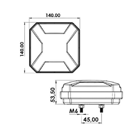 Universal Stop Lambası 4 Fonksiyonlu 12-24V Uyumlu Fren Park Geri Vites Sinyal