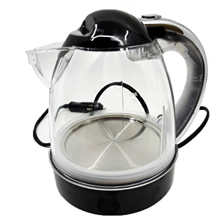 Kent 12 Volt Araç İçi Oto Su Isıtıcı Kettle Çaydanlık 1 Lt Siyah