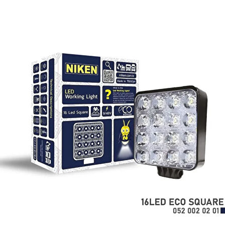Çalışma Lambası Eco 16 Ledlı Kare 052 002 02 01