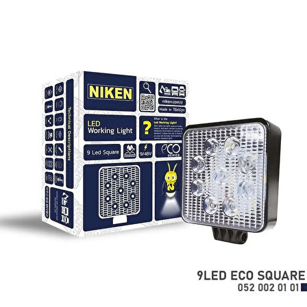 Calısma Lambası Eco 9 Ledlı Kare 052 002 01 01